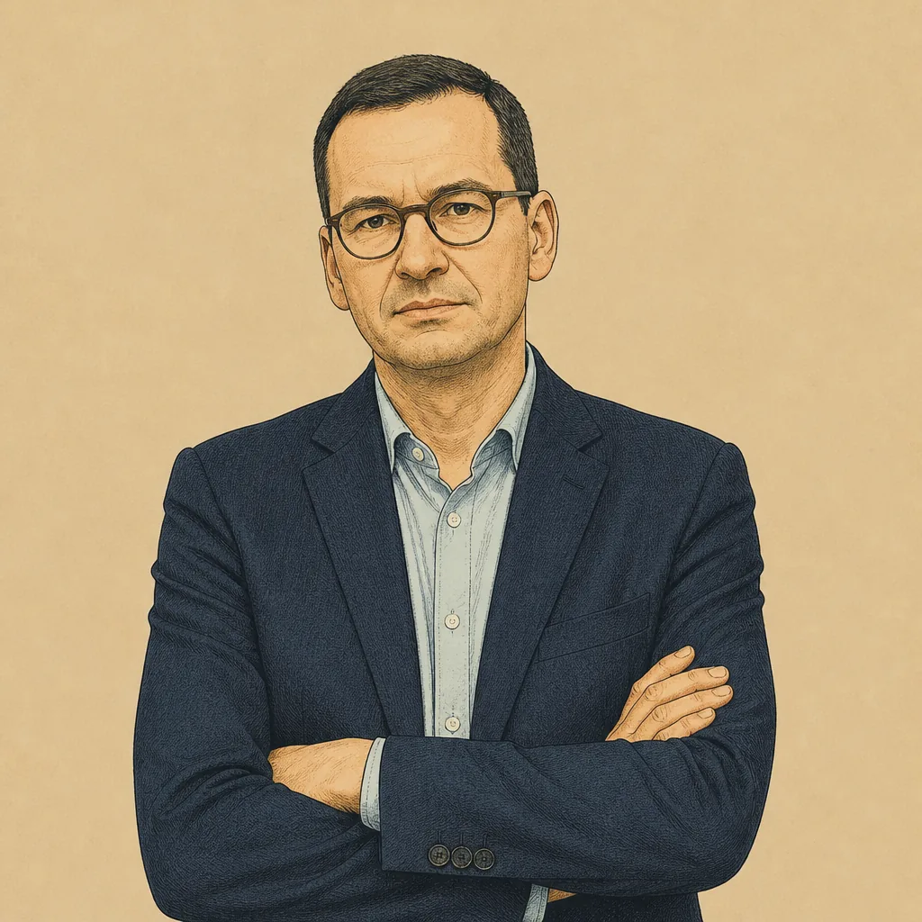 Illustrated portrait of Wojciech, a producer in Kraków